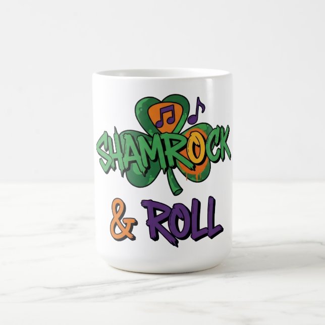Caneca De Café Shamrock and Roll Ruas. Dia de Patrick (Centro)