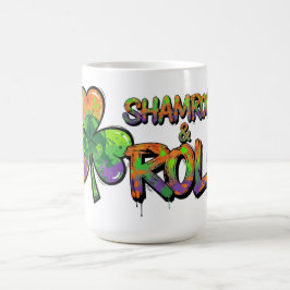 Caneca De Café Shamrock and Roll Ruas. Dia de Patrick