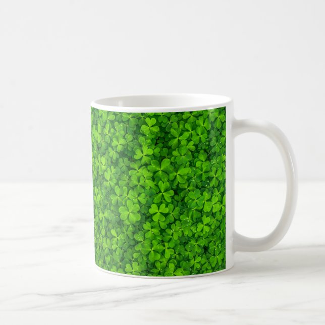Caneca De Café Shamrock Clovers Green Irish Símbolo Irlanda (Direita)