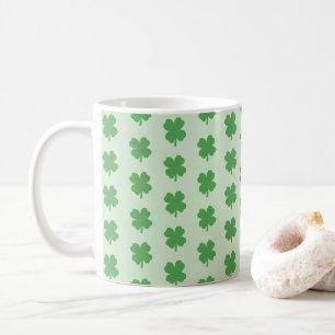 Caneca De Café Shamrock Irish Pattern Four Leaf Clover Coffee Mug