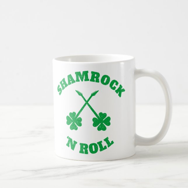 Caneca De Café Shamrock 'n Roll Grunge (Direita)