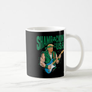 Caneca De Café Shamrockin Nos Eua, Engraçada Trump St Patricks