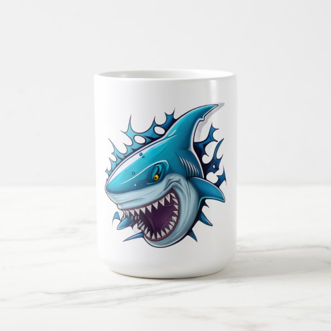 Caneca De Café Shark logo T-Shirt (Centro)