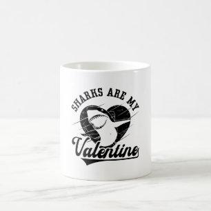 Caneca De Café Sharks Are My Valentine Dive Freediver Freediving