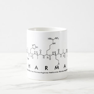 Caneca De Café Sharman peptide name mug