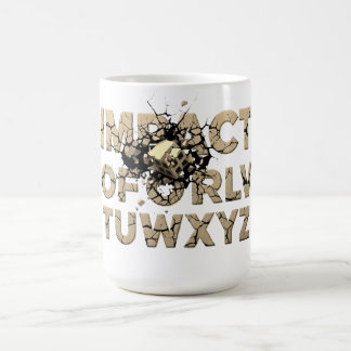 Caneca De Café Shattered Rock Text Urban Grunge Art