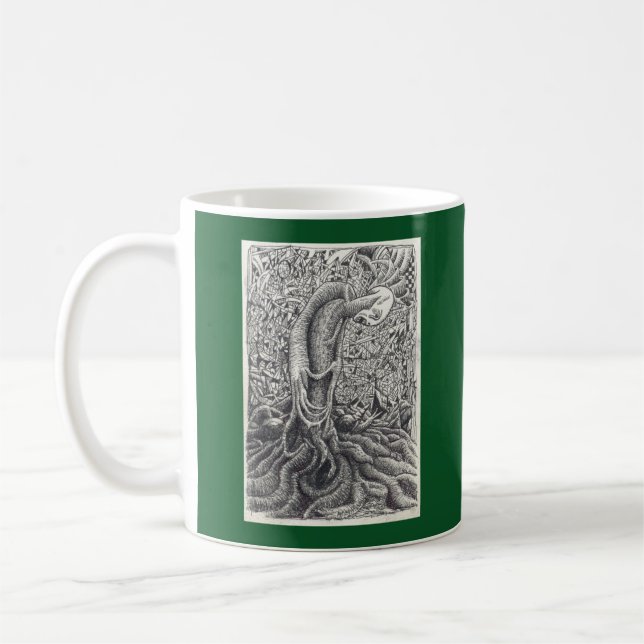 Caneca De Café Shayol, desenho de tinta (Esquerda)
