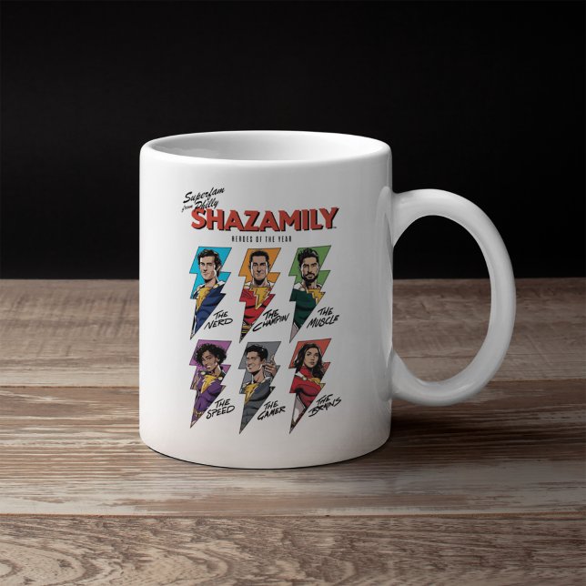 Caneca De Café SHAZAM! Fury of the Gods | SHAZAMily Comic Bolts (Criador carregado)