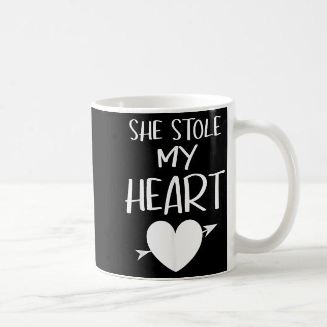 Caneca De Café She Stole My Heart Valentines Day Matching Couples (Direita)