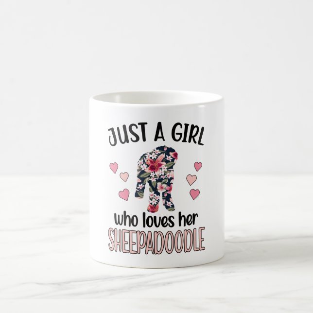 Caneca De Café Sheepadoododle Dog Dog Sheepadoodle Mãe (Centro)