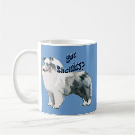 Caneca De Café Sheepdog (zona úmida azul)