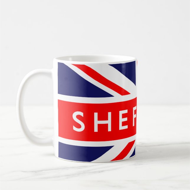 Caneca De Café Sheffield: Bandeira Britânica (Esquerda)