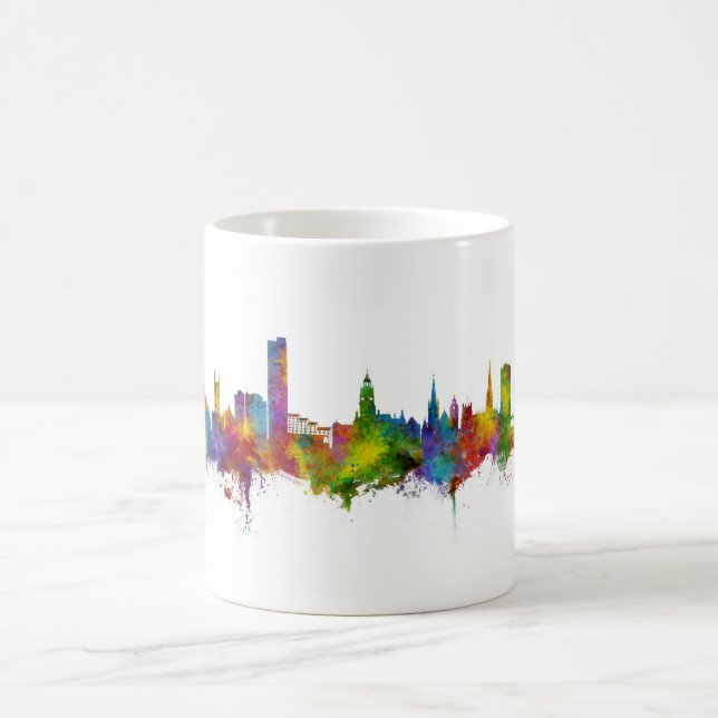 Caneca De Café Sheffield England Skyline (Centro)