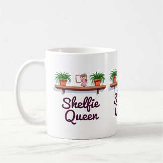 Caneca De Café Shelfie Queen - O momento de selfie do telhado da