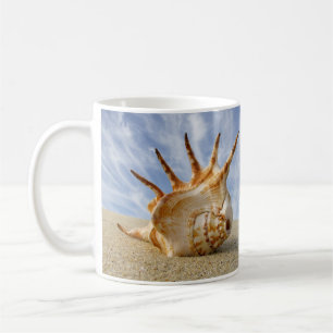 Caneca De Café Shell de Aranha em Sandy Beach