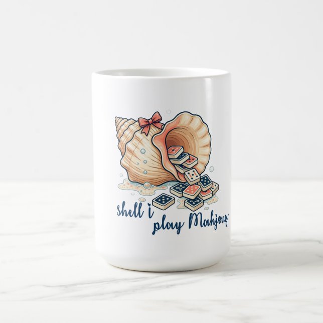 Caneca De Café Shell I Play Mahjong Coastal (Centro)