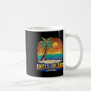 Caneca De Café Shell Island Flórida Vintage angustiou Souvenir