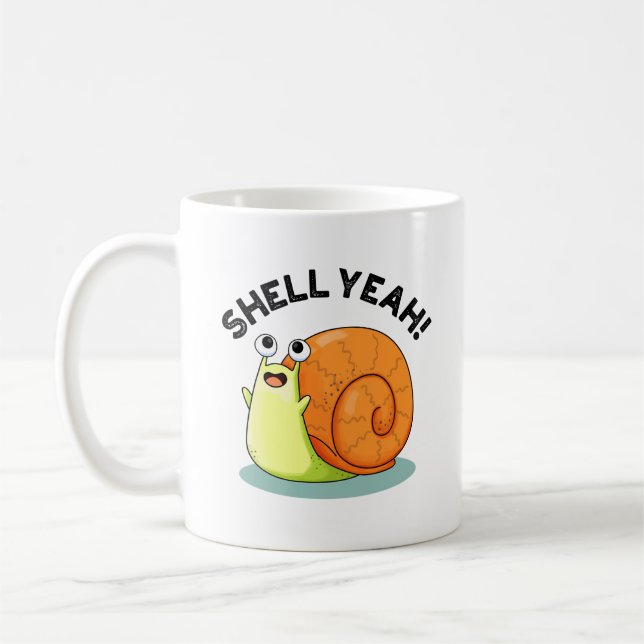 Caneca De Café Shell Sim Funny Snail Pun (Esquerda)