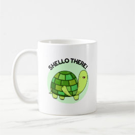 Caneca De Café Shello Ali Engraçado Tortoise Pun