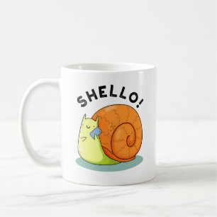 Caneca De Café Shello Funny Snail Celular Pun