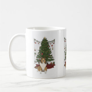 Caneca De Café Sheltie & Christmas tree