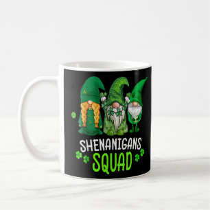 Caneca De Café Shenanigans Squad Dia de São Patrício Gnomos Green