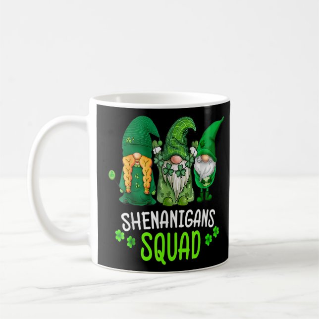 Caneca De Café Shenanigans Squad Dia de São Patrício Gnomos Green (Esquerda)
