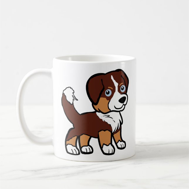 Caneca De Café Shepherd Red Tri Miniatura Americana com Cauda (Esquerda)