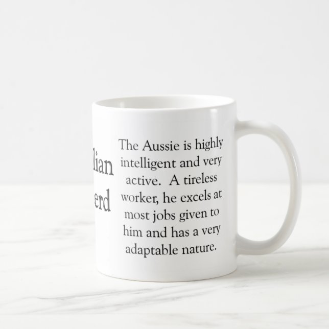 Caneca De Café Shepherd Trivia Mug australiano (Direita)