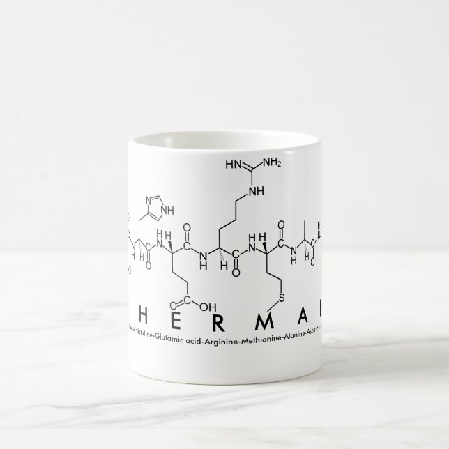 Caneca De Café Sherman Peptide name (Centro)