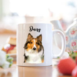Caneca De Café Shetland Sheepdog Personalizado