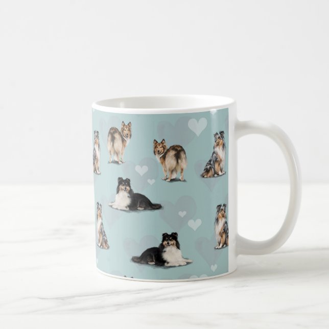 Caneca De Café Shetland Sheepdog Sheltions (Direita)