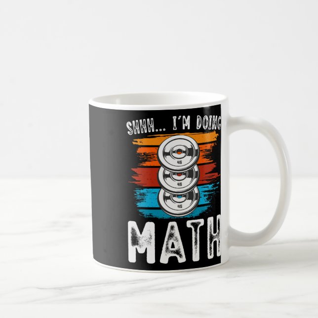 Caneca De Café Shhh, estou fazendo exercícios de Malhação matemát (Direita)