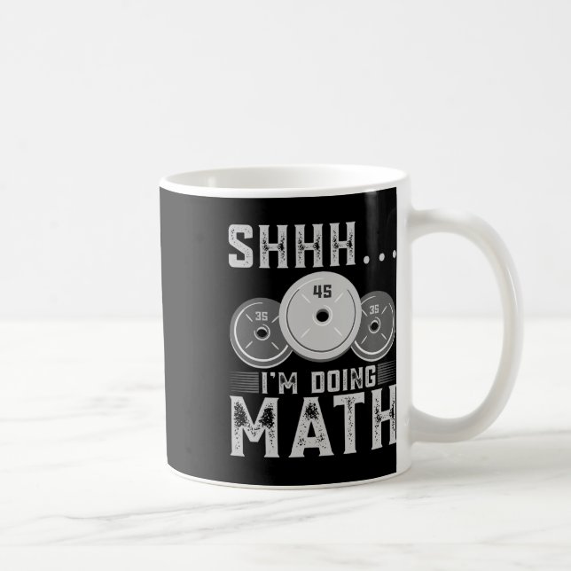 Caneca De Café Shhh, estou fazendo exercícios de Malhação matemát (Direita)