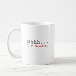 Caneca De Café Shhh eu estou lendo   engraçado