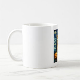 Caneca De Café Shiba Inu Cachorro Fofo Dia das Bruxas Jack O Lant