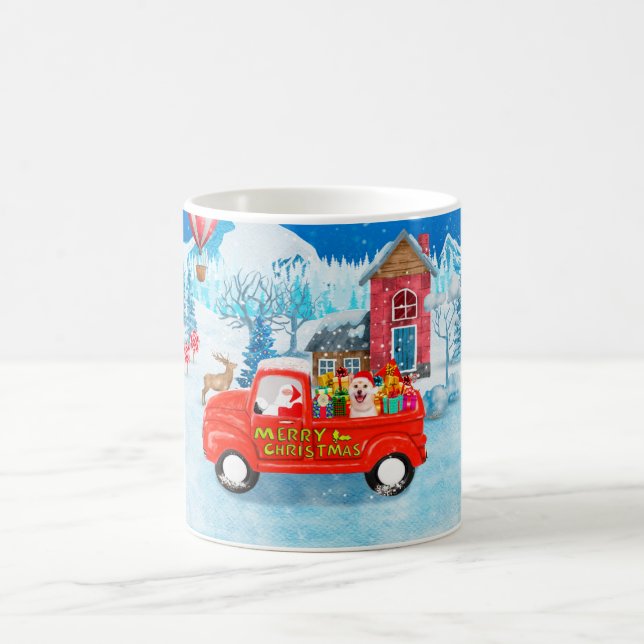 Caneca De Café Shiba Inu Cão Entrega de Natal Neve (Centro)
