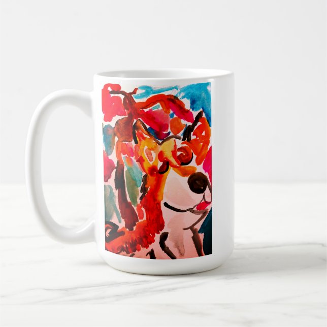 Caneca De Café Shiba Inu cherry Japen blossom  (Esquerda)
