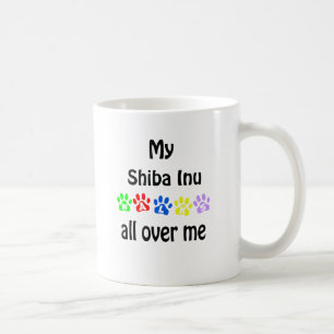 Caneca De Café Shiba Inu Walks Design