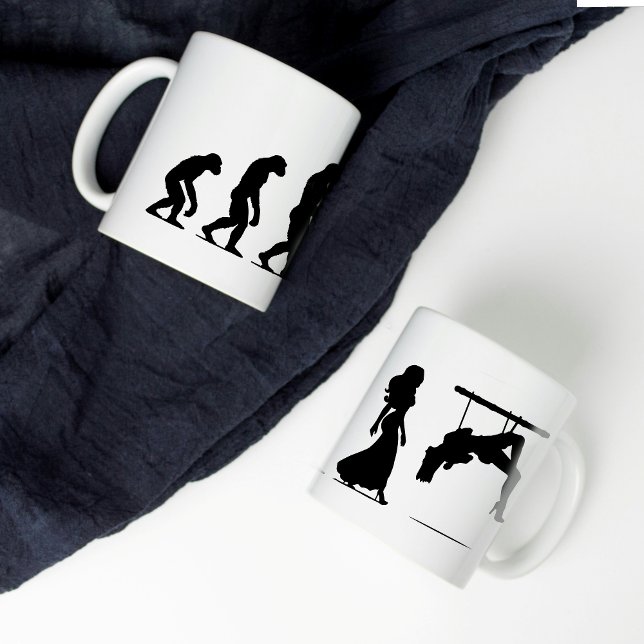 Caneca De Café Shibari de evolução (Evolution of shibari mug)