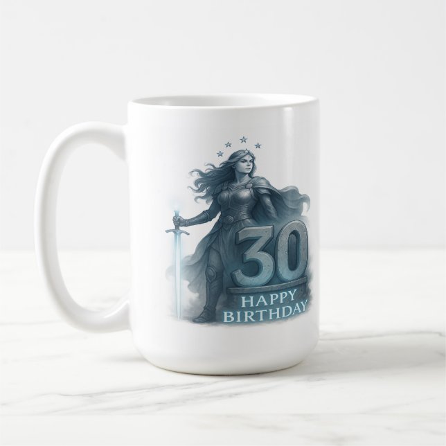 Caneca De Café Shieldmaiden de 30: Legendário Aniversário Mug (Esquerda)