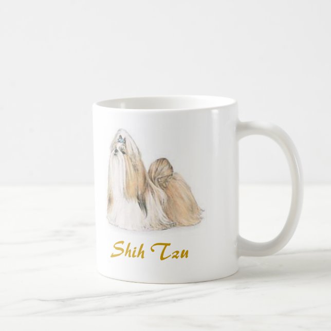Caneca De Café Shih Tzu, amante do cão abundante! (Direita)