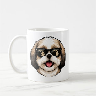 Caneca De Café Shih Tzu de Michigan Usando Óculos de Sol