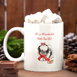 Caneca De Café Shih Tzu Desarrumada & Adorável Com Brinquedo de P