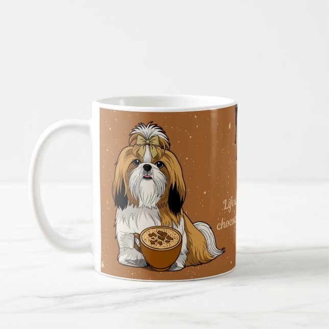Caneca De Café Shih Tzu Dog Caramel Coffee Mug  (Esquerda)