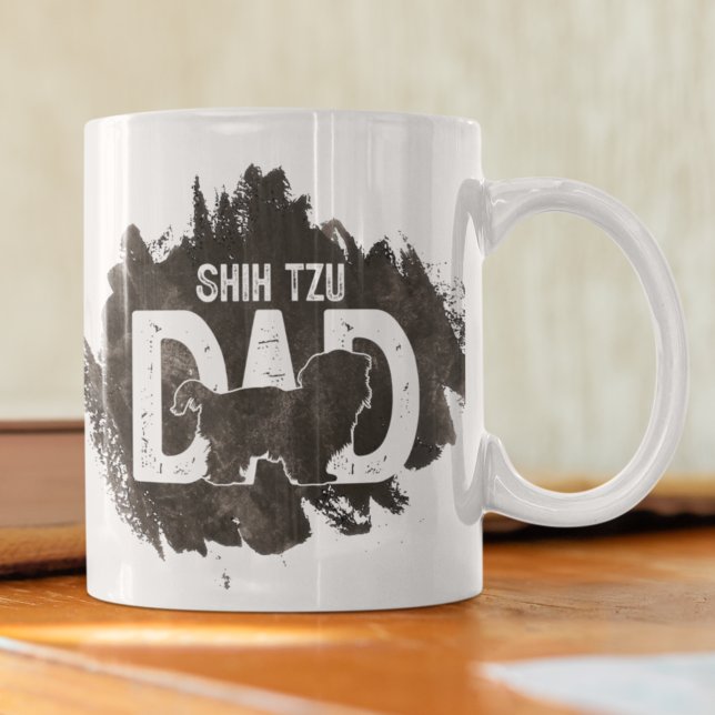 Caneca De Café Shih tzu Pai Dog Breover Dia de os pais (Criador carregado)
