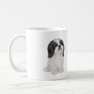 Caneca De Café Shih Tzu - preto e branco (por JF)