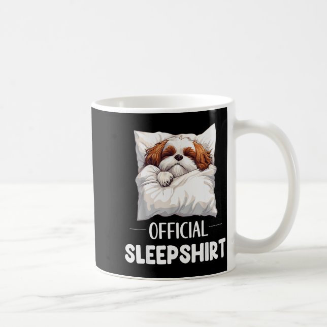 Caneca De Café Shih Tzu Sleepshirt Cute Dog Lover Pajama Sleepwea (Direita)