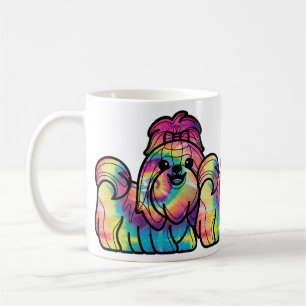 Caneca De Café Shih Tzu Tie Dye