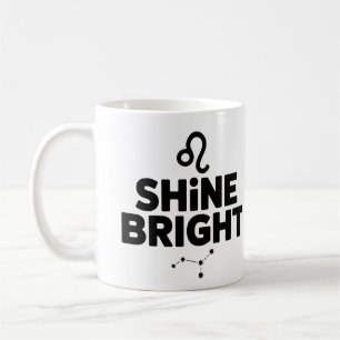 Caneca De Café Shine Bright Mug - Taça de Café de Astrologia Leo